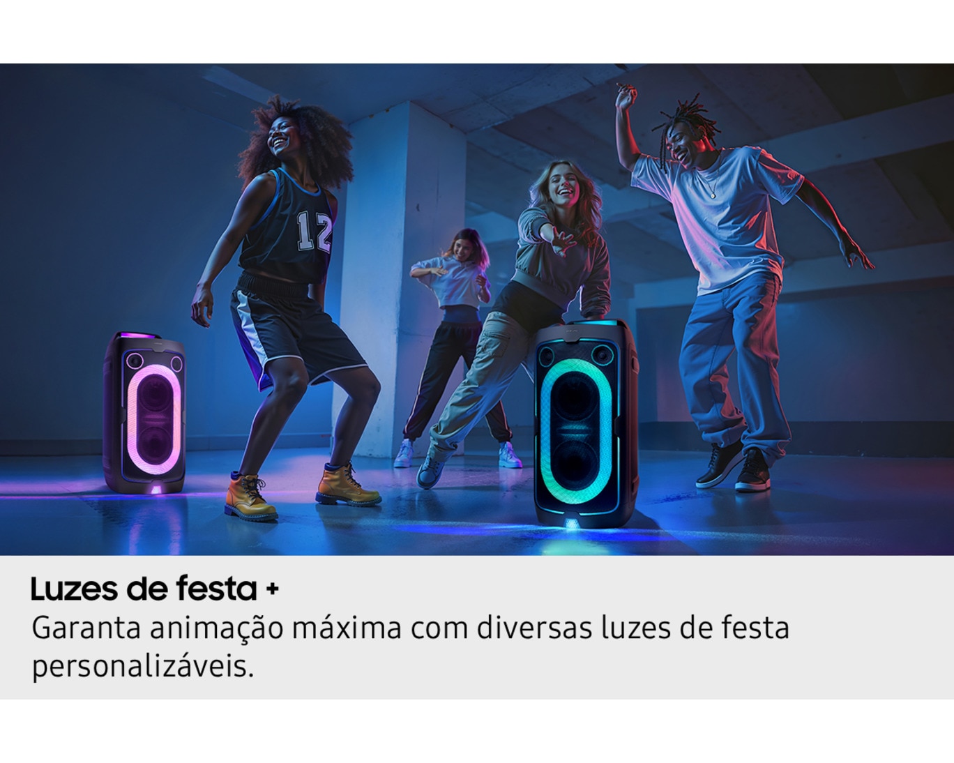 Torre de Som Samsung MX?ST40F/ZF, 2.0 com 4 Colunas, 160 W, Modo Karaoke, Efeitos DJ, Bass Booster, Bluetooth 5.4, Reprodução de Música via USB Preto-Titânio-4
