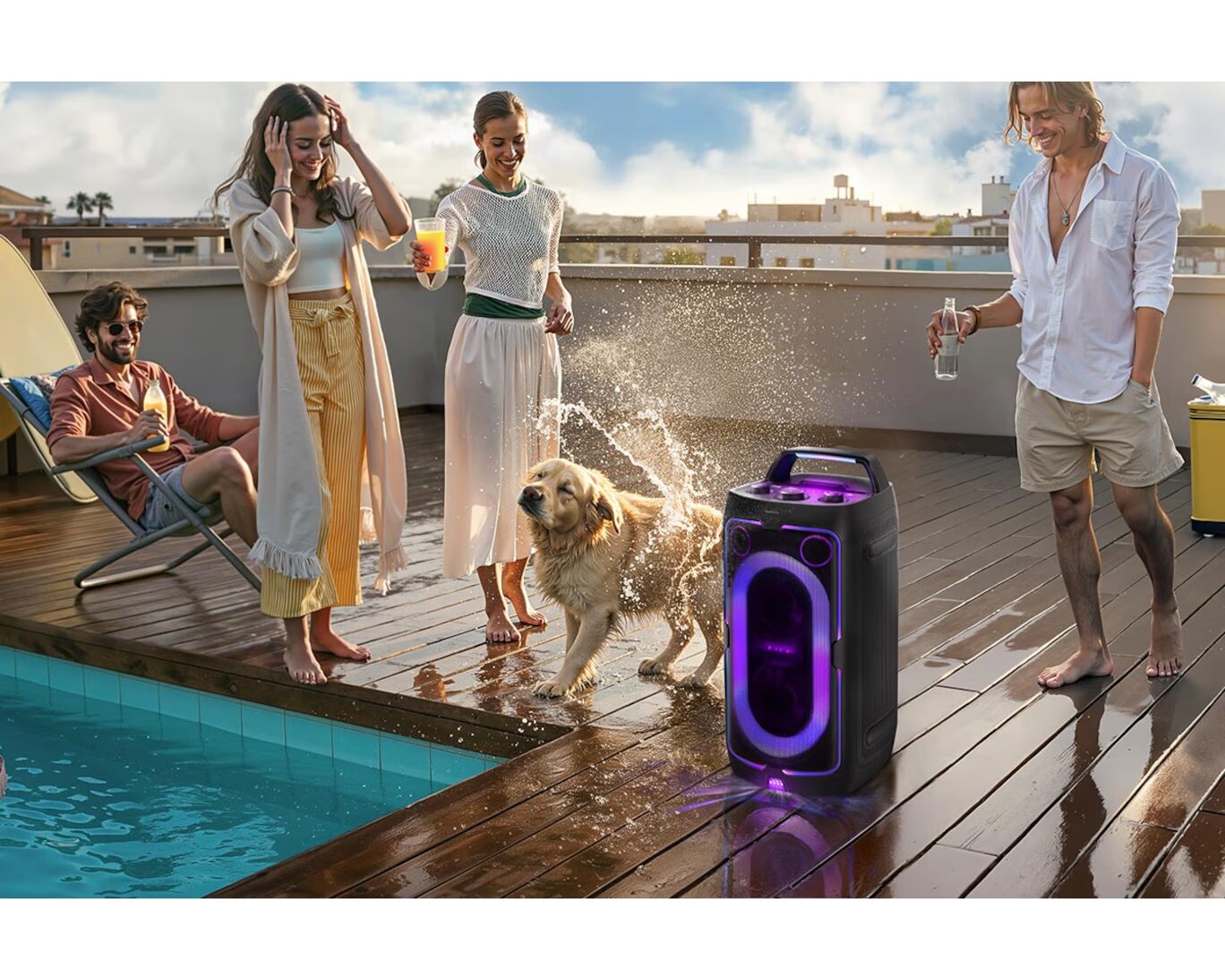 Torre de Som Samsung MX?ST40F/ZF, 2.0 com 4 Colunas, 160 W, Modo Karaoke, Efeitos DJ, Bass Booster, Bluetooth 5.4, Reprodução de Música via USB Preto-Titânio-7