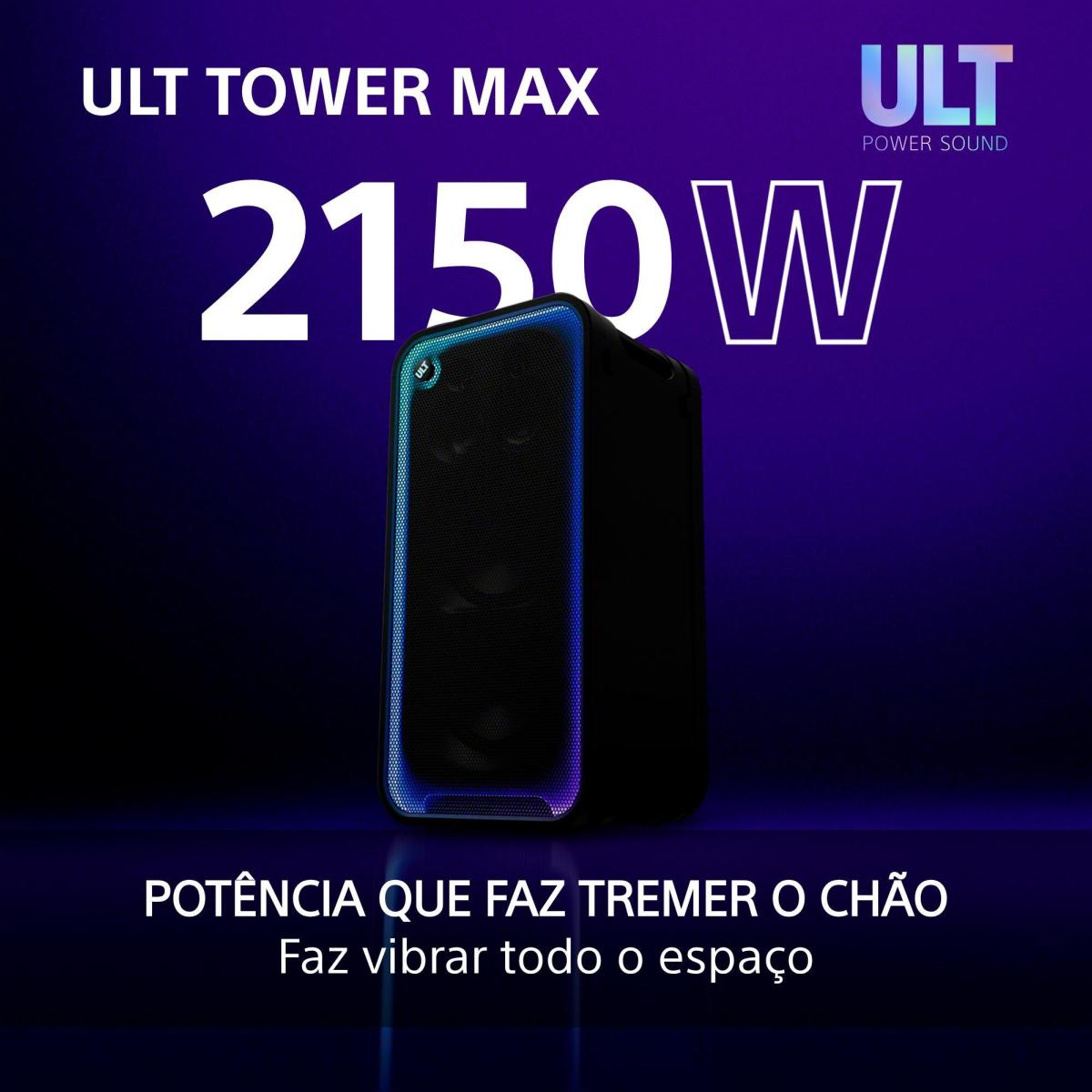 Coluna de Festa Bluetooth Sony ULT TOWER MAX SRS-ULT3000 Preto-4
