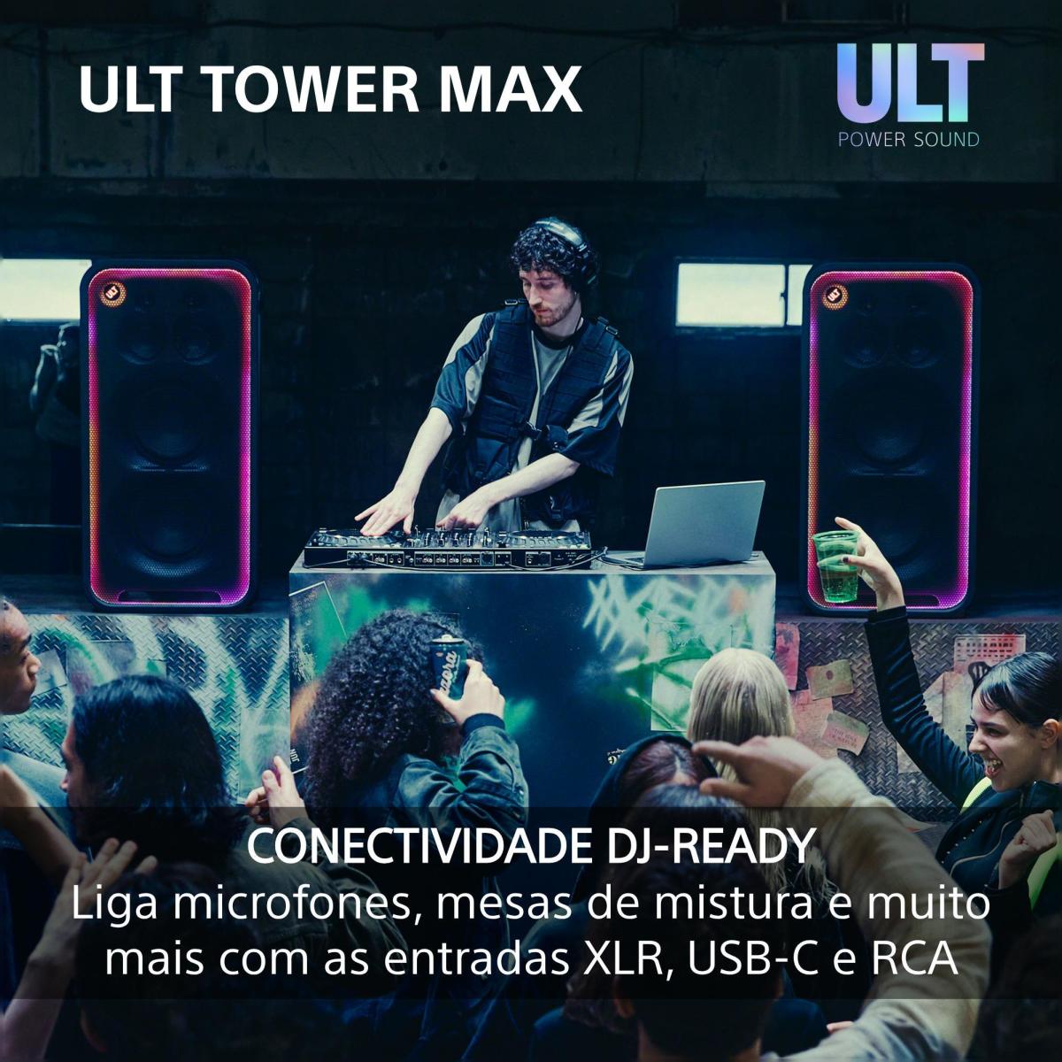 Coluna de Festa Bluetooth Sony ULT TOWER MAX SRS-ULT3000 Preto-9