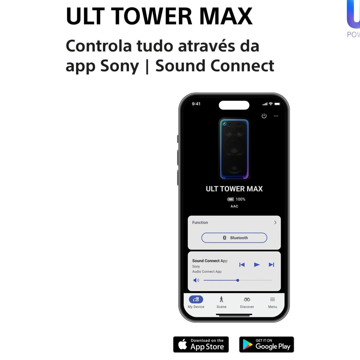 Coluna de Festa Bluetooth Sony ULT TOWER MAX SRS-ULT3000 Preto-12
