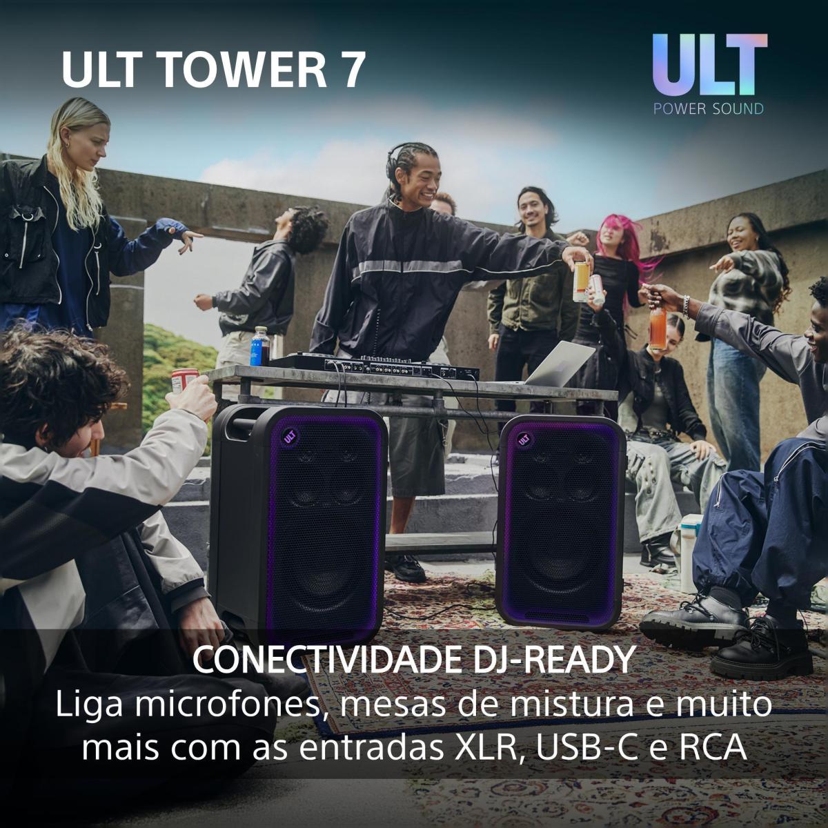 Coluna de Festa Bluetooth Sony ULT TOWER 7 SRS-ULT700 Preto-11