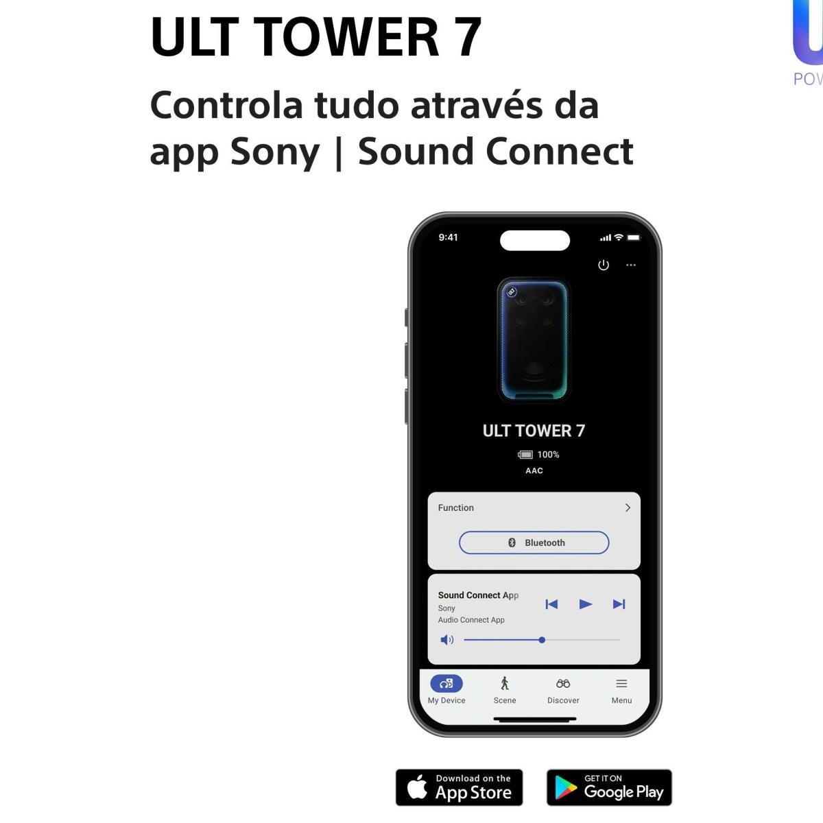 Coluna de Festa Bluetooth Sony ULT TOWER 7 SRS-ULT700 Preto-14