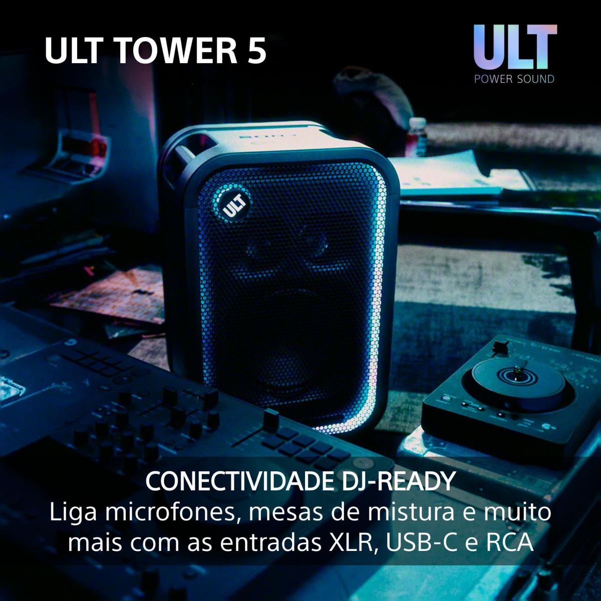 Coluna de Festa Bluetooth Sony ULT TOWER 5 SRS-ULT500 Preto-11