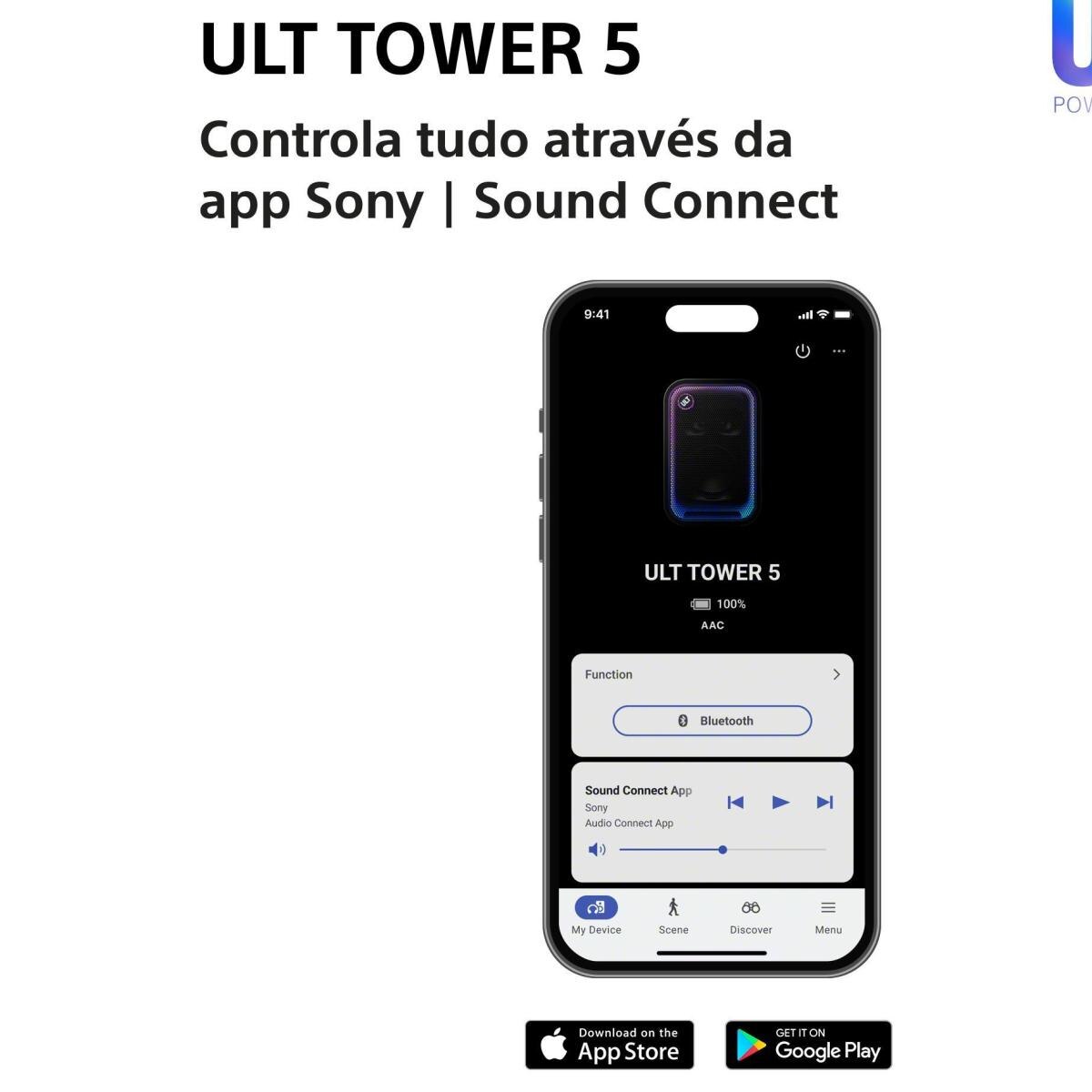 Coluna de Festa Bluetooth Sony ULT TOWER 5 SRS-ULT500 Preto-14