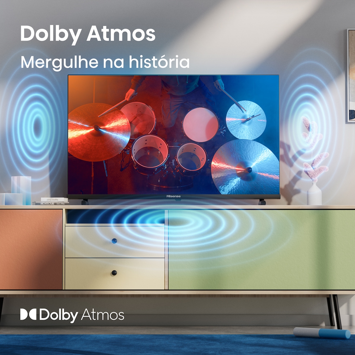 TV QLED Hisense 32" 32A5Q, Smart TV Preto-6