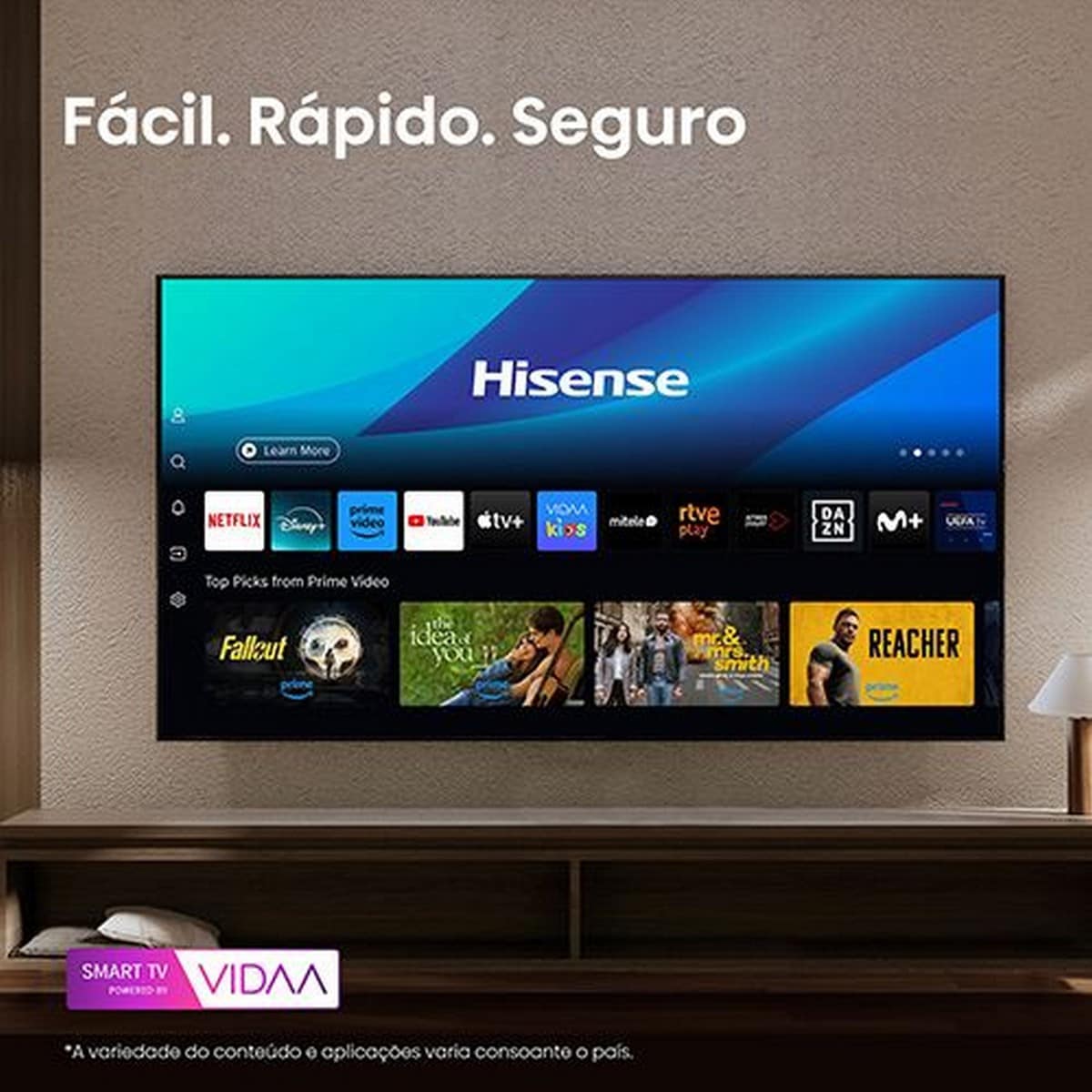 TV LED 32" Hisense 32A4Q, Serie A4Q Smart TV, Sports AI, Dolby DTS HD Sound Preto-8