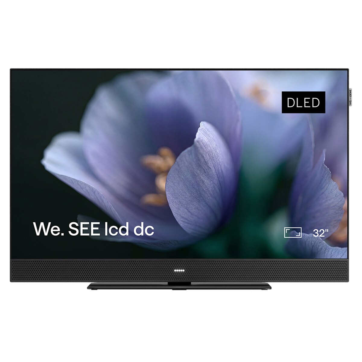 Imagem 0 de TV LED 32" (81 cm) We.by LOEWE we.SEE 32 UHD 4K, Direct LED Full-Array, HDR, Wi?Fi e Smart TV, Som Frontal de 60 W - Preto