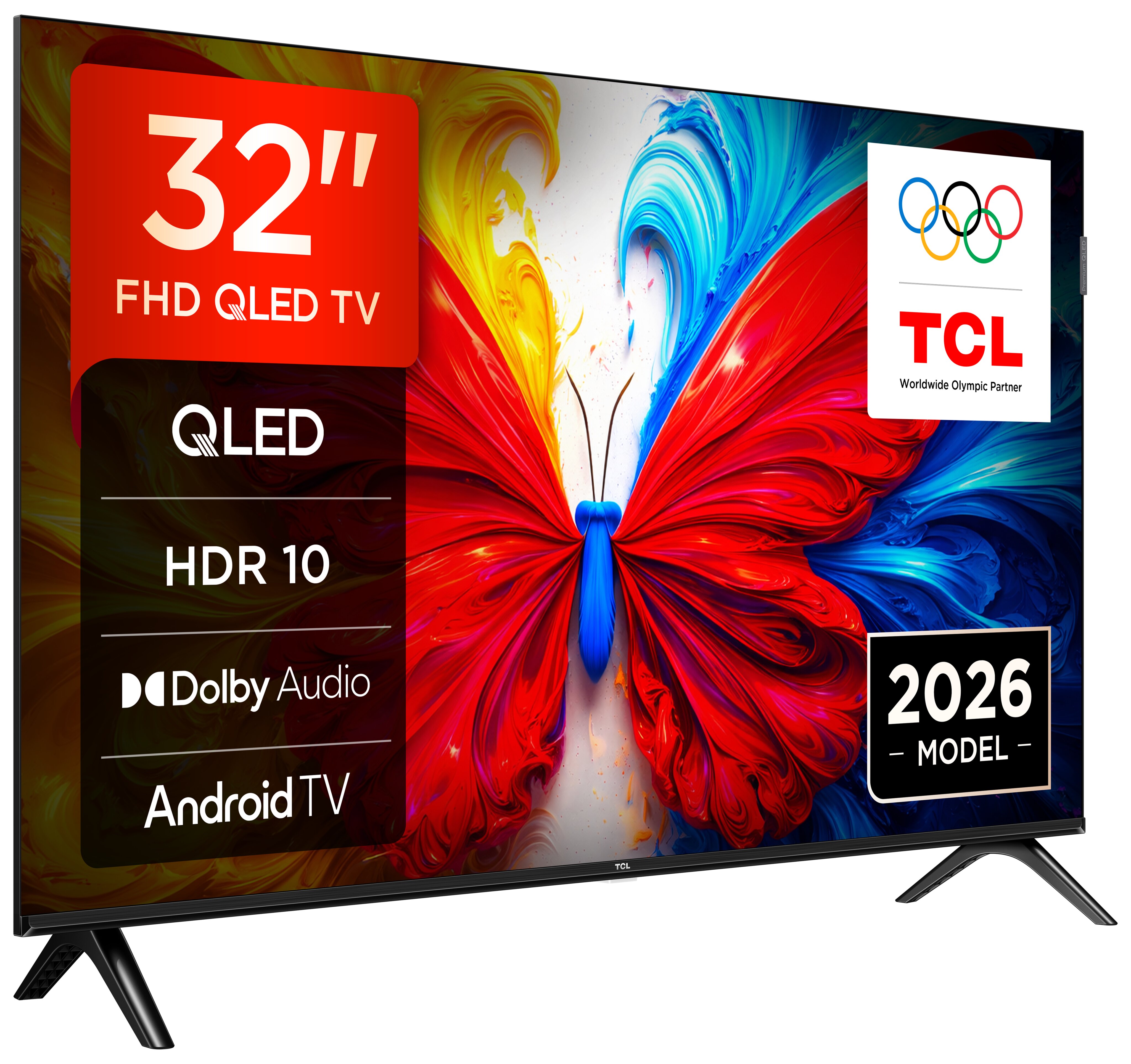 Imagem 0 de TV QLED 32" (81 cm) TCL 32S5L, Full HD, HDR, Direct LED, Android TV, Dolby Audio - Aço Escuro