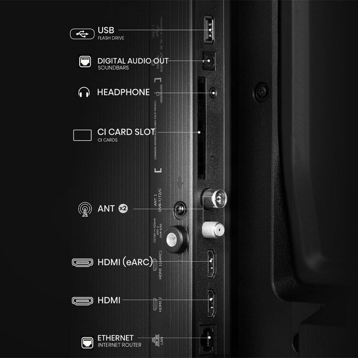 TV LED 40" Hisense 40A4Q, Serie A4Q Smart TV, Sports AI, Dolby DTS HD Sound Preto-6