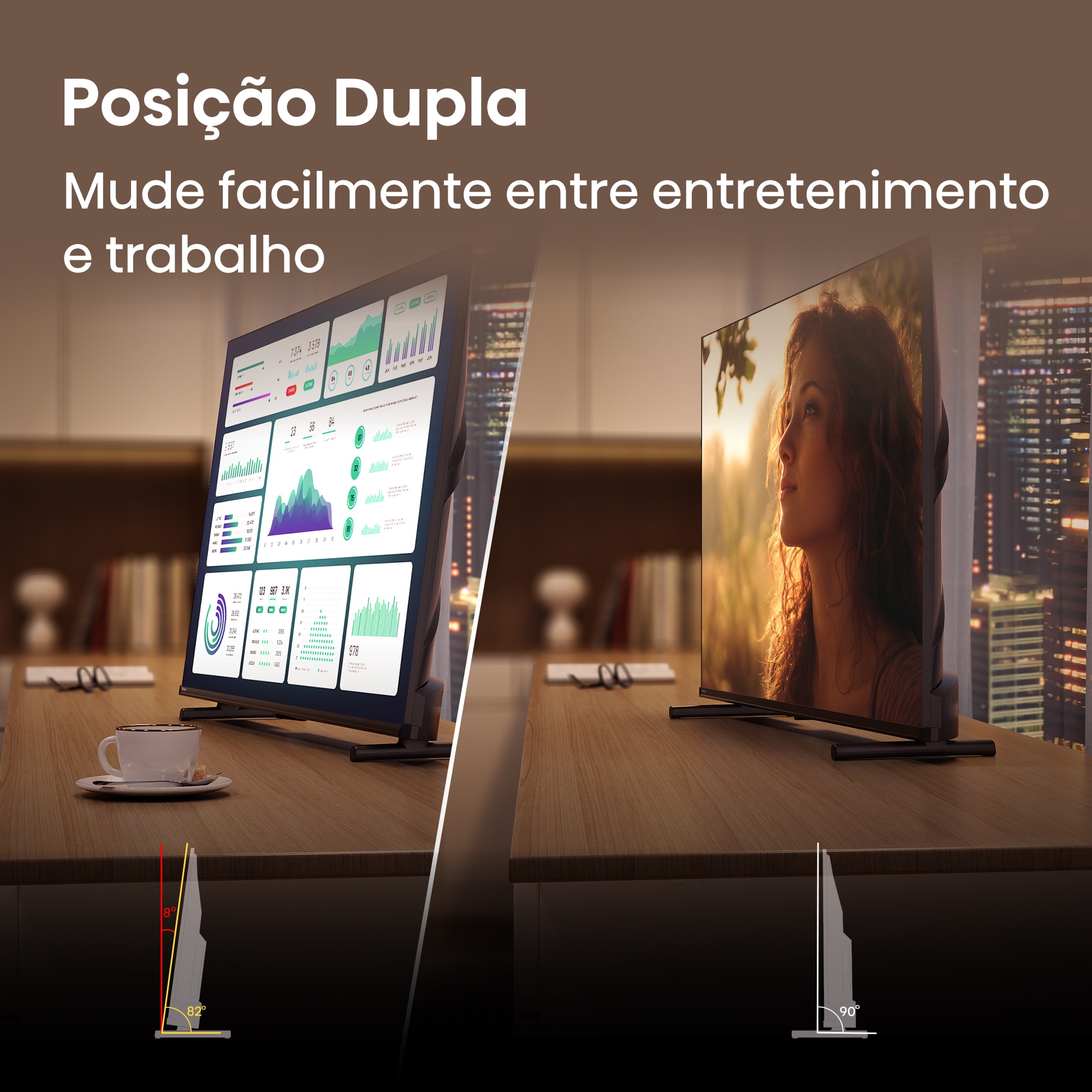 TV HI-QLED 40" (100 cm) Hisense 40A5S Full HD 4K Smart TV com IA Preto-7