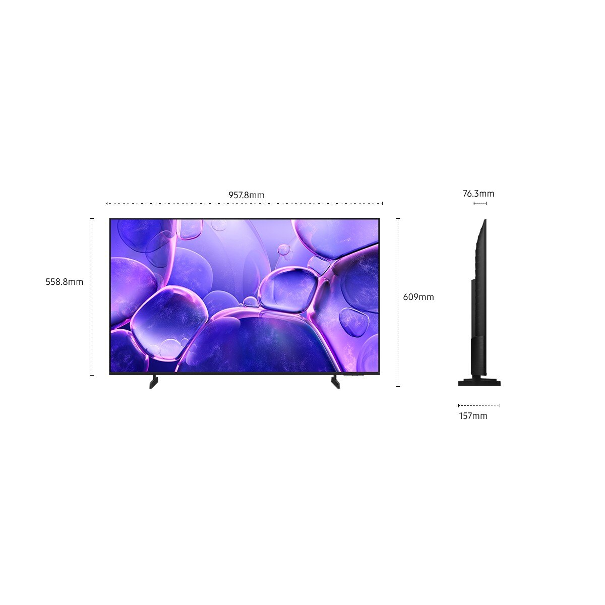 TV LED 43" Samsung Crystal TU43U8005FUXXC 4K, Smart TV Preto-9