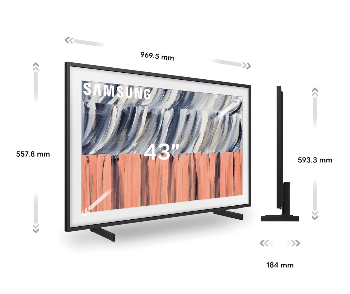 TV QLED 43" (108 cm) Samsung The Frame TQ43LS03HEUXXC 4K Smart TV Vision AI sem Reflexos, Modo Arte e Suporte Incluído Preto-3