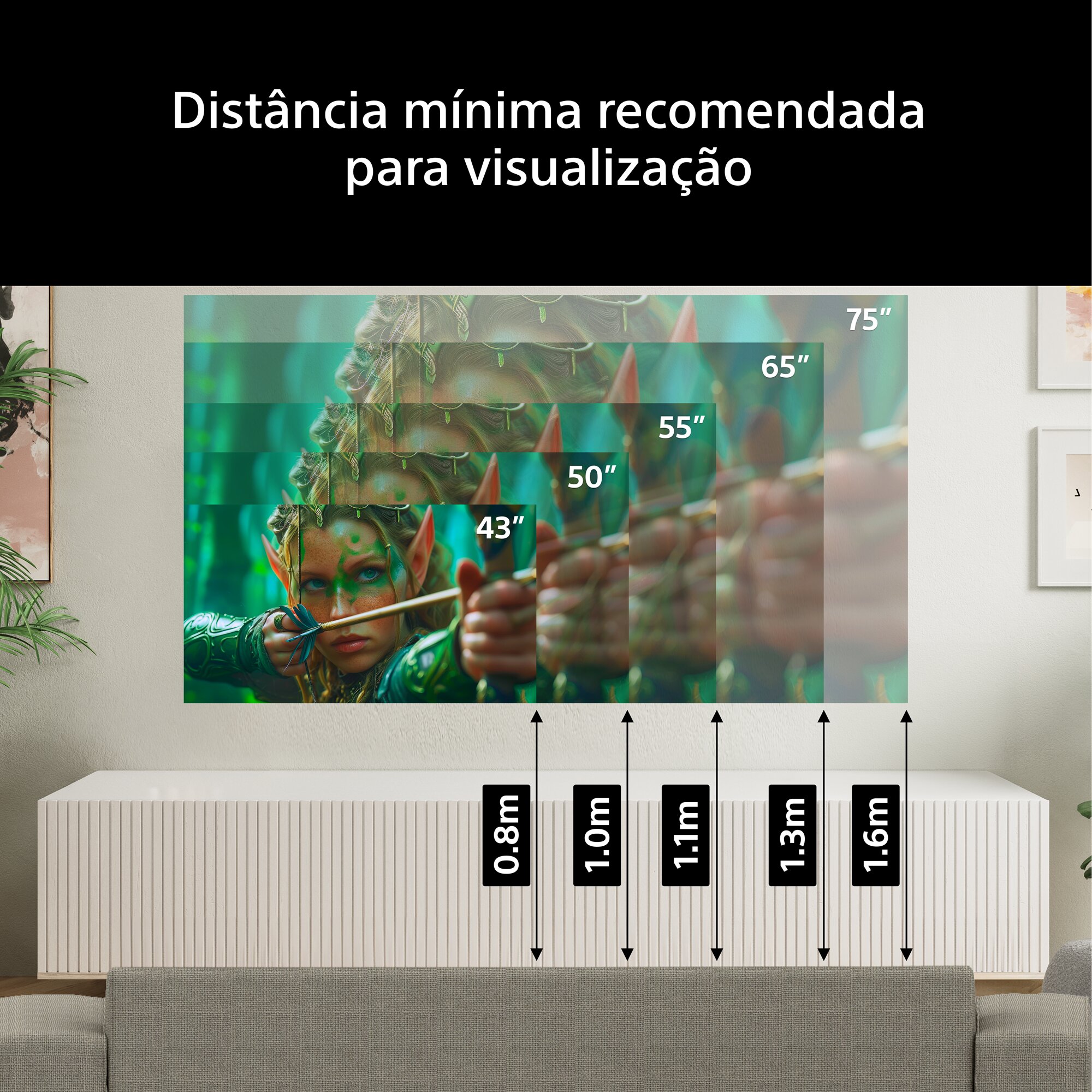 TV LED 43" (108 cm) Sony BRAV2 II K43S25M2PB.CEI 4K Google Preto-14
