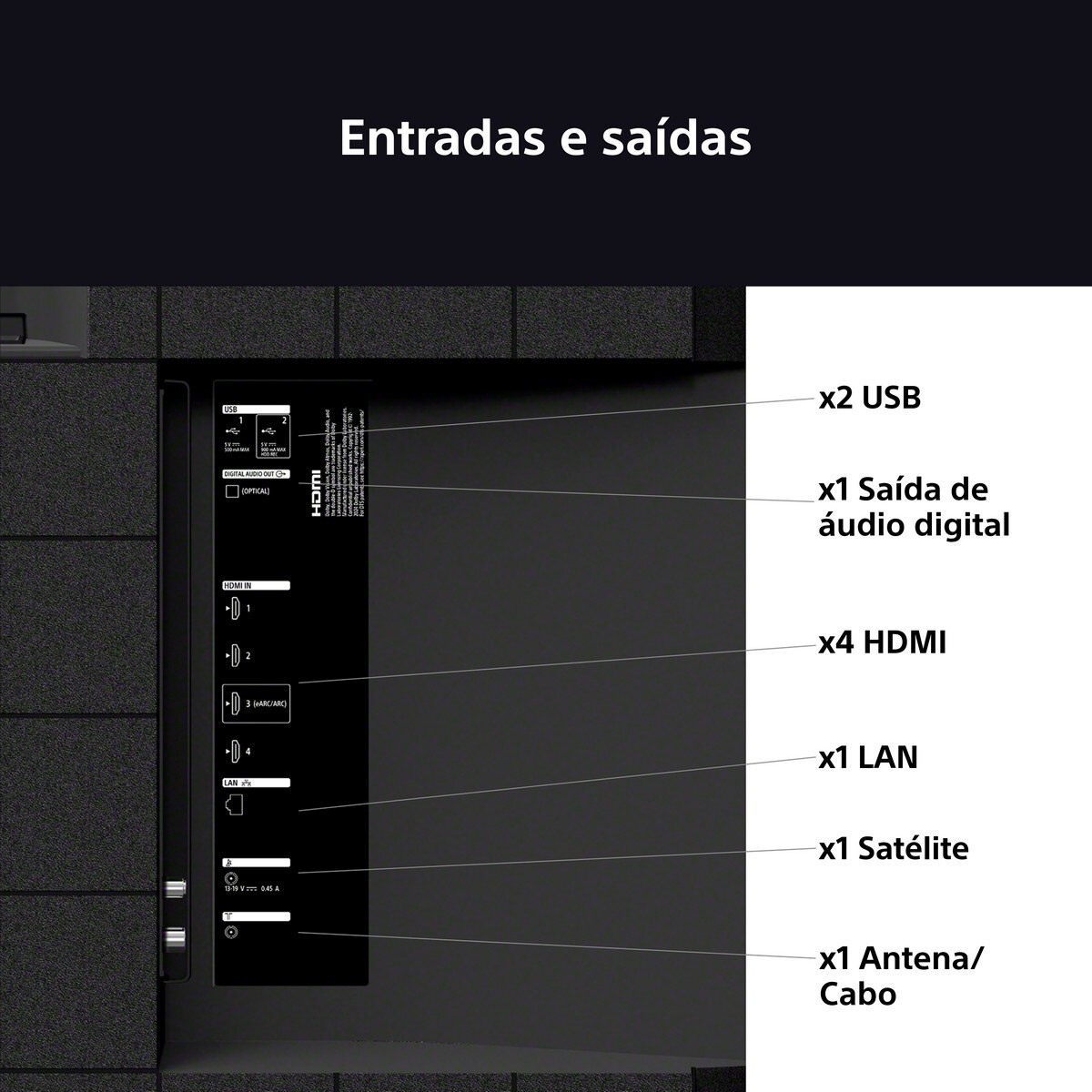 TV LED Sony (55") Bravia 3 LED UHD 4K K55S35B, de 139cm, Google TV, Dolby Vision, Dolby Atmos, Triluminos PRO, X-Balanced Speaker, Game Menu 8