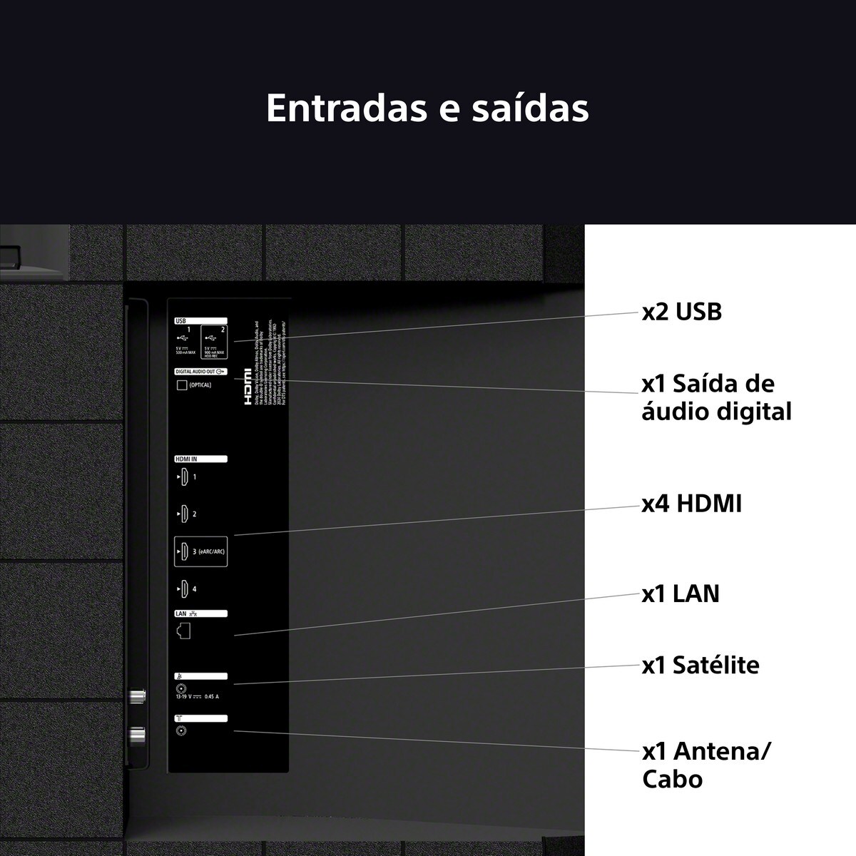 TV LED Sony (55") Bravia 3 LED UHD 4K K55S35B, de 139cm, Google TV, Dolby Vision, Dolby Atmos, Triluminos PRO, X-Balanced Speaker, Game Menu 8