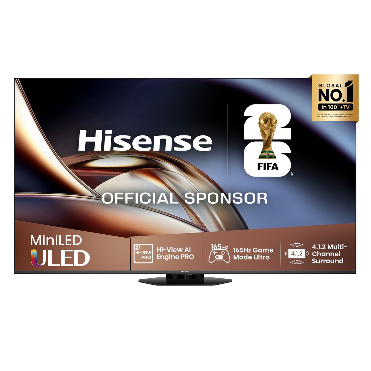 TV MiniLED 139 cm (55") Hisense 55U8Q, UHD 4K, Smart TV Alumínio/Cinzento-carvão-1