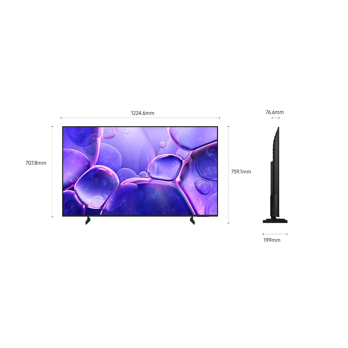 TV LED 55" Samsung Crystal TU55U8005FUXXC 4K, Display Mate Smart TV Preto-9