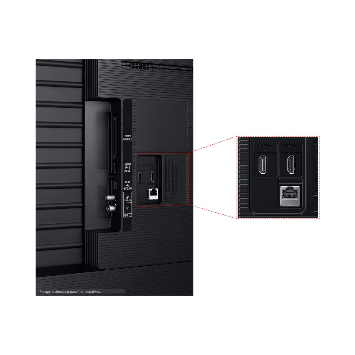 TV LED 55" Samsung Crystal TU55U8005FUXXC 4K, Display Mate Smart TV Preto-11