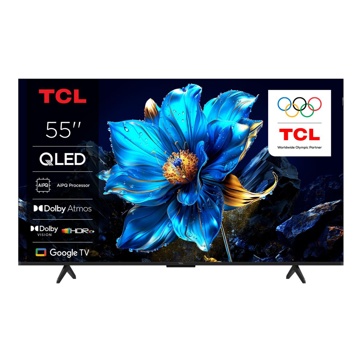 Imagem 0 de TV QLED 139,7 cm (55") TCL 55P7K, 4K HDR, Smart TV com Google TV, Compatível com Assistentes de Voz