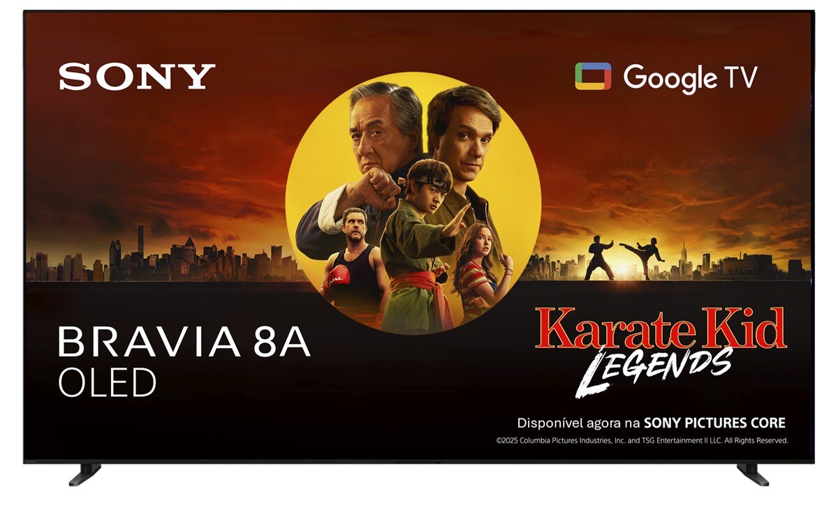 TV 55" Sony BRAVIA 8A K55XR8AB OLED, 4K HDR, 120Hz, Google TV, Smart TV, Funções para PS5, IMAX Enhanced, Dolby Vision Atmos, Chromecast 1