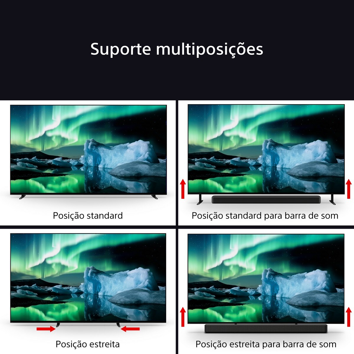 TV 55" Sony BRAVIA 8A K55XR8AB OLED, 4K HDR, 120Hz, Google TV, Smart TV, Funções para PS5, IMAX Enhanced, Dolby Vision Atmos, Chromecast 10