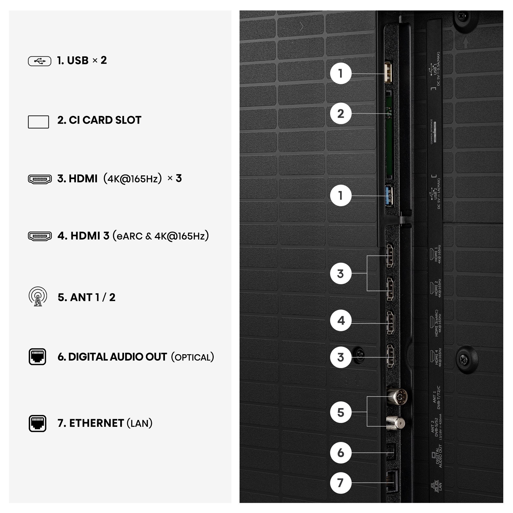 TV Mini LED 55" (139 cm) Hisense 55U7S PRO UHD 4K Smart TV com IA Alumínio/Cinzento-carvão-12