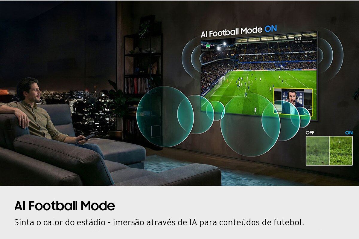 TV Micro RGB 55" (138 cm) Samsung R85H 4K TMR55R85HAUXXC Vision AI Smart TV Preto-8