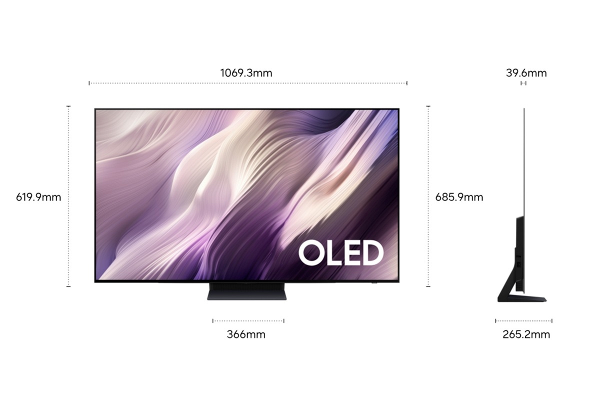 TV OLED 48" (120 cm) S95H 4K SEM Reflexos Samsung TQ48S95HAEXXC Vision AI Smart TV Preto-3