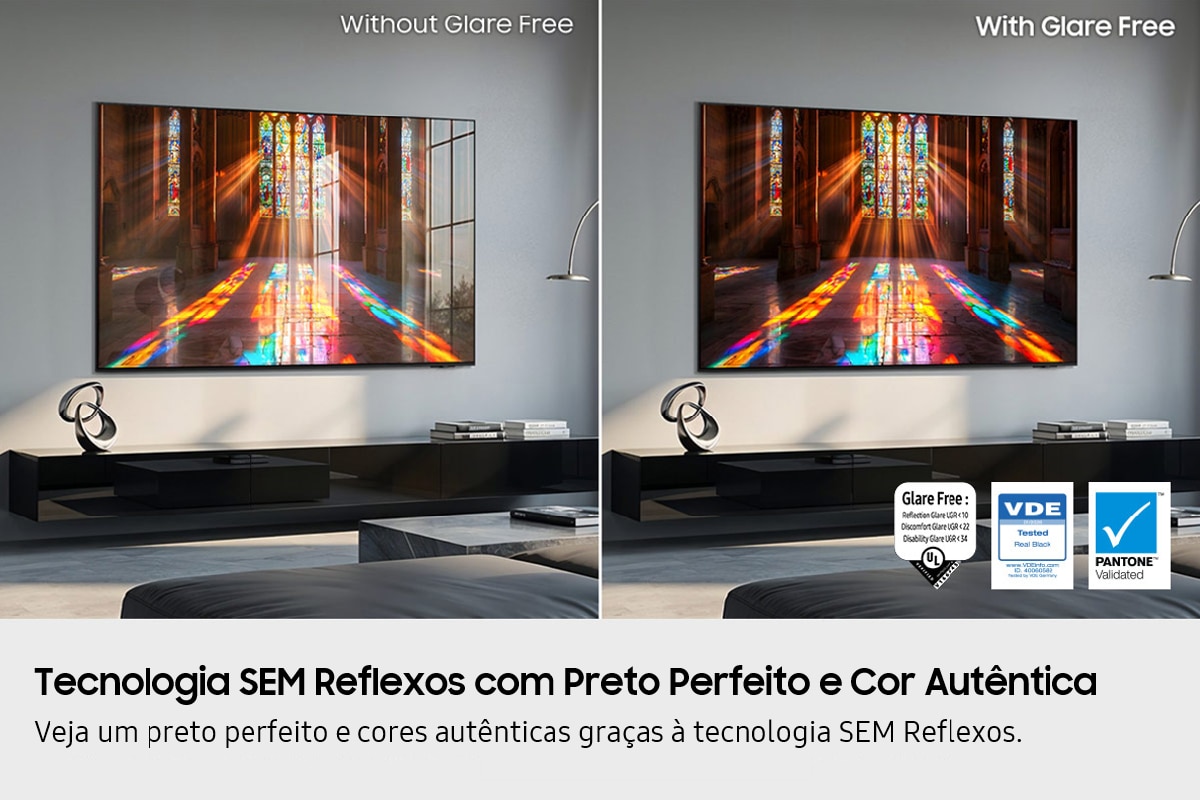 TV OLED 48" (120 cm) S95H 4K SEM Reflexos Samsung TQ48S95HAEXXC Vision AI Smart TV Preto-5