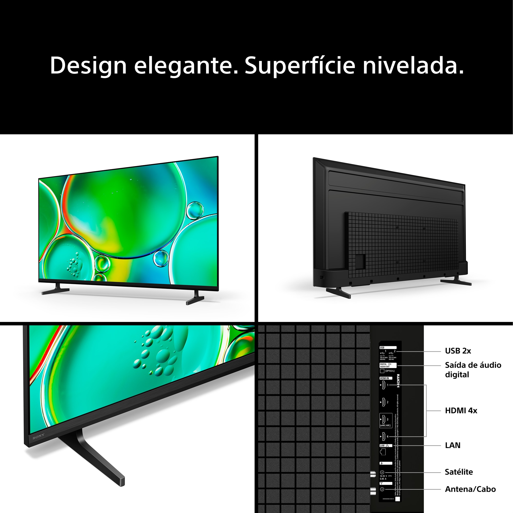 TV LED 50" (126 cm) Sony BRAV2 II  K50S25M2PB.CEI 4K Google Preto-8