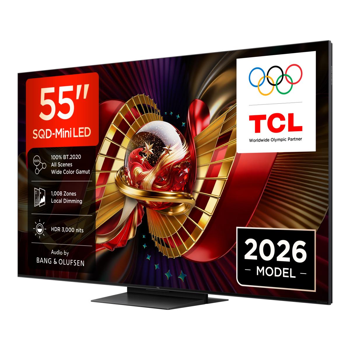TV SQD-MiniLED 55" (139 cm) TCL 55C8L, 4K HDR 3000 nits, Google TV, 144 Hz, Dolby Vision & Atmos, Áudio da Bang & Olufsen - Aço Escuro Aço escuro-3