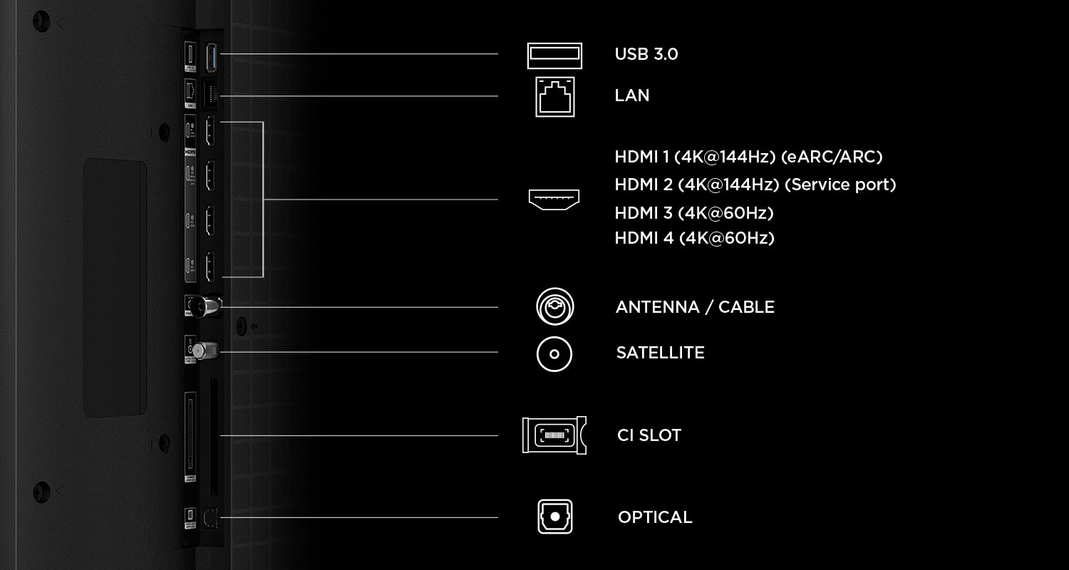 TV SQD-MiniLED 55" (139 cm) TCL 55C7L, 4K HDR 2700 nits, Google TV, 144 Hz, Dolby Vision & Atmos, áudio da Bang & Olufsen - Aço Escuro Aço escuro-7