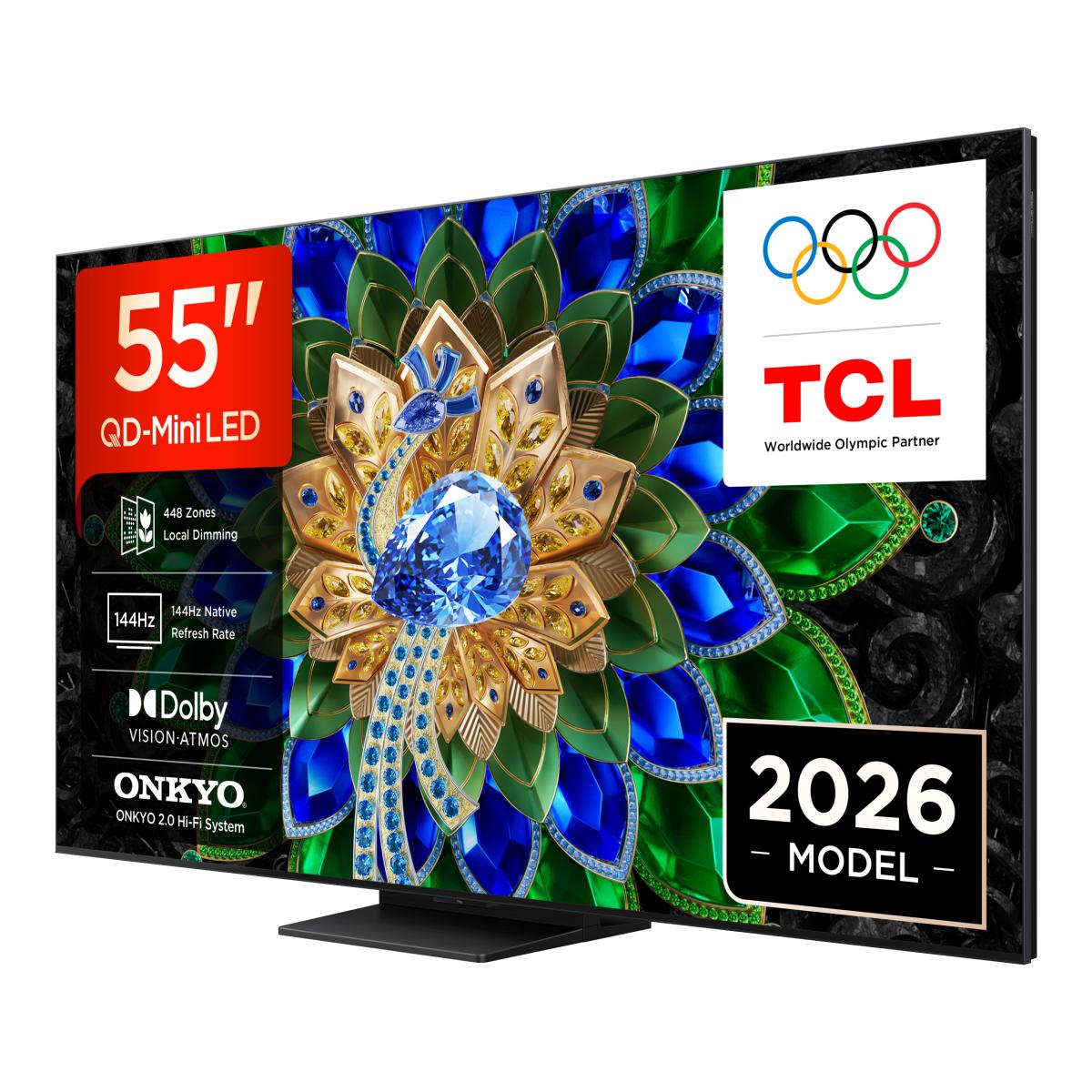 TV QD-MiniLED 55" (139cm) TCL 55A400U, 4K HDR 2500 nits, Google TV, Dolby Vision IQ & Atmos, 2.0 Onkyo, 144Hz, AirPlay 2 - Aço Escuro Aço escuro-3