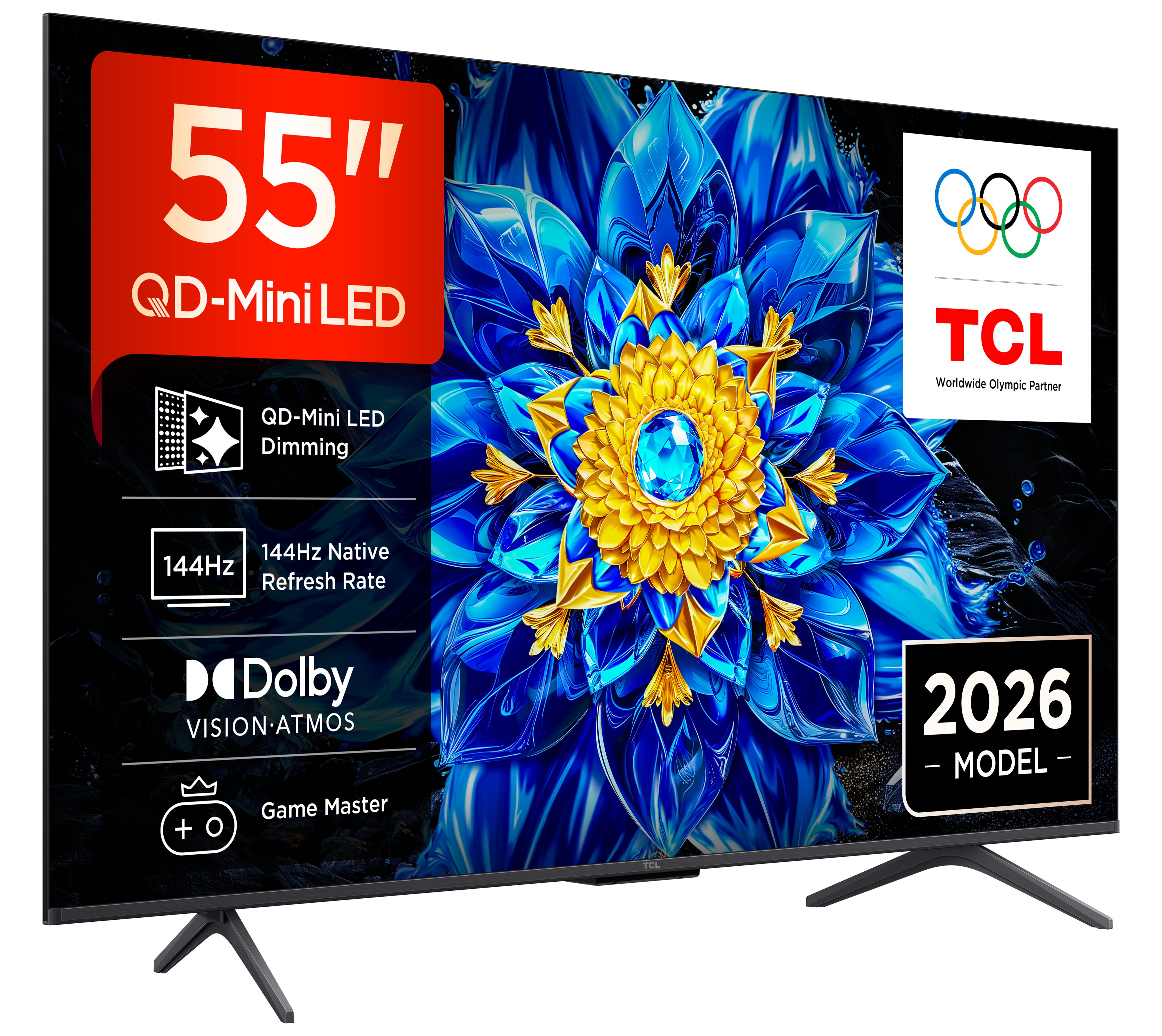 Imagem 0 de TV QD-MiniLED 55" (139 cm) TCL 55P8L, 4K HDR, Google TV, 144 Hz VRR, Dolby Vision & Atmos - Aço Escuro