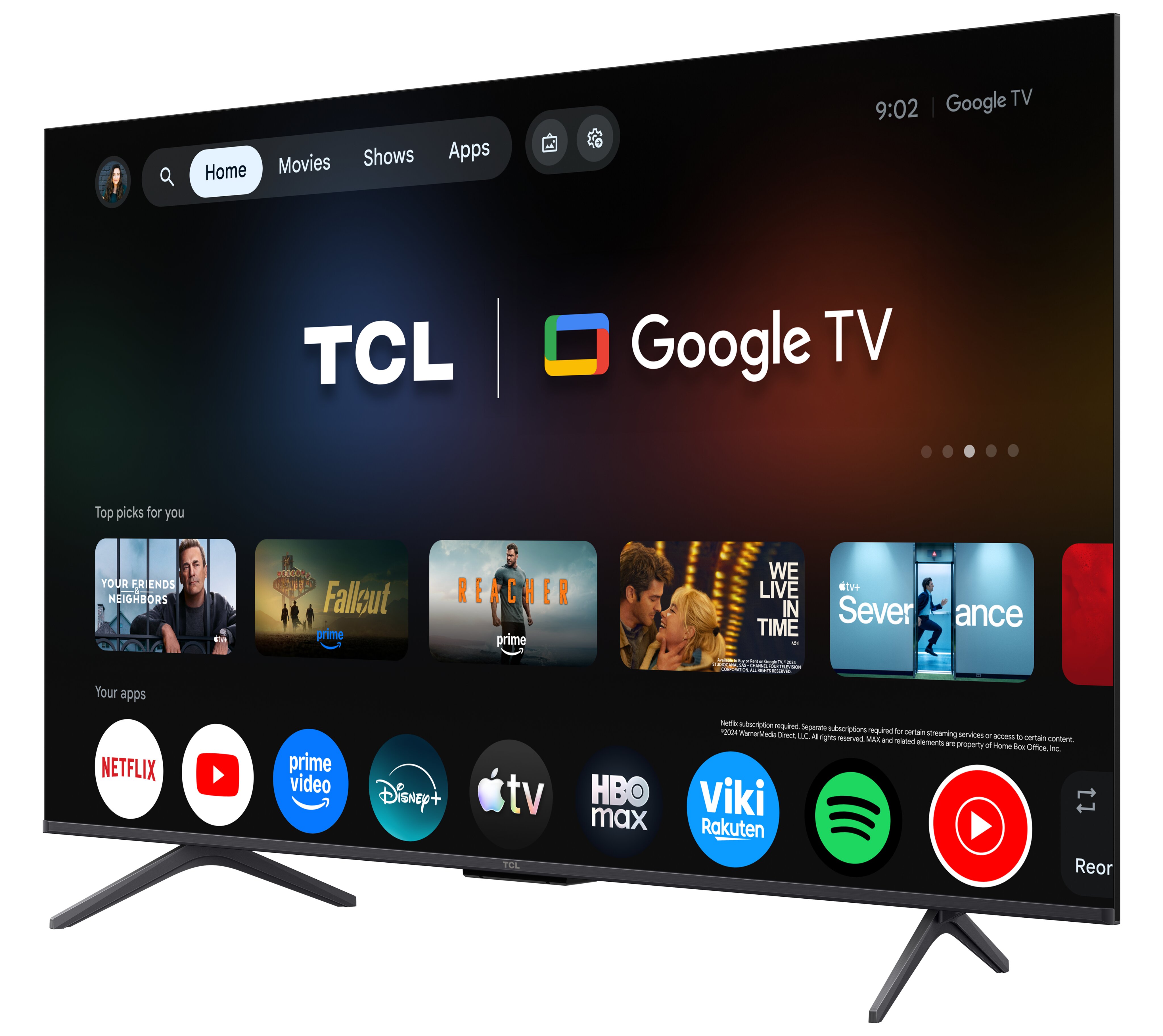 TV QD-MiniLED 55" (139 cm) TCL 55P8L, 4K HDR, Google TV, 144 Hz VRR, Dolby Vision & Atmos - Aço Escuro Aço escuro-6