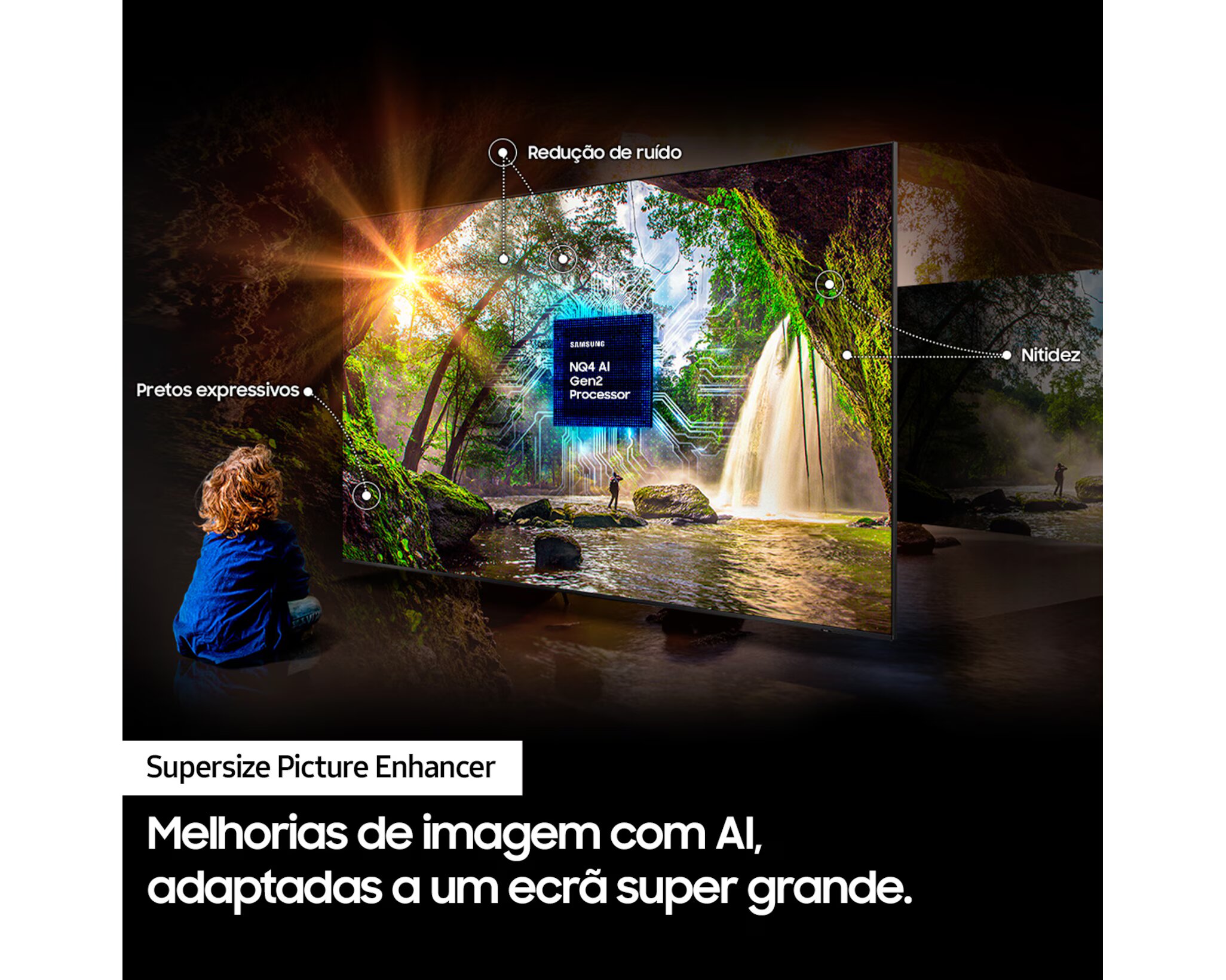TV LED 98" (247 cm) Samsung Crystal UHD 4K TU98DU9005KXXC Smart TV Preto-5