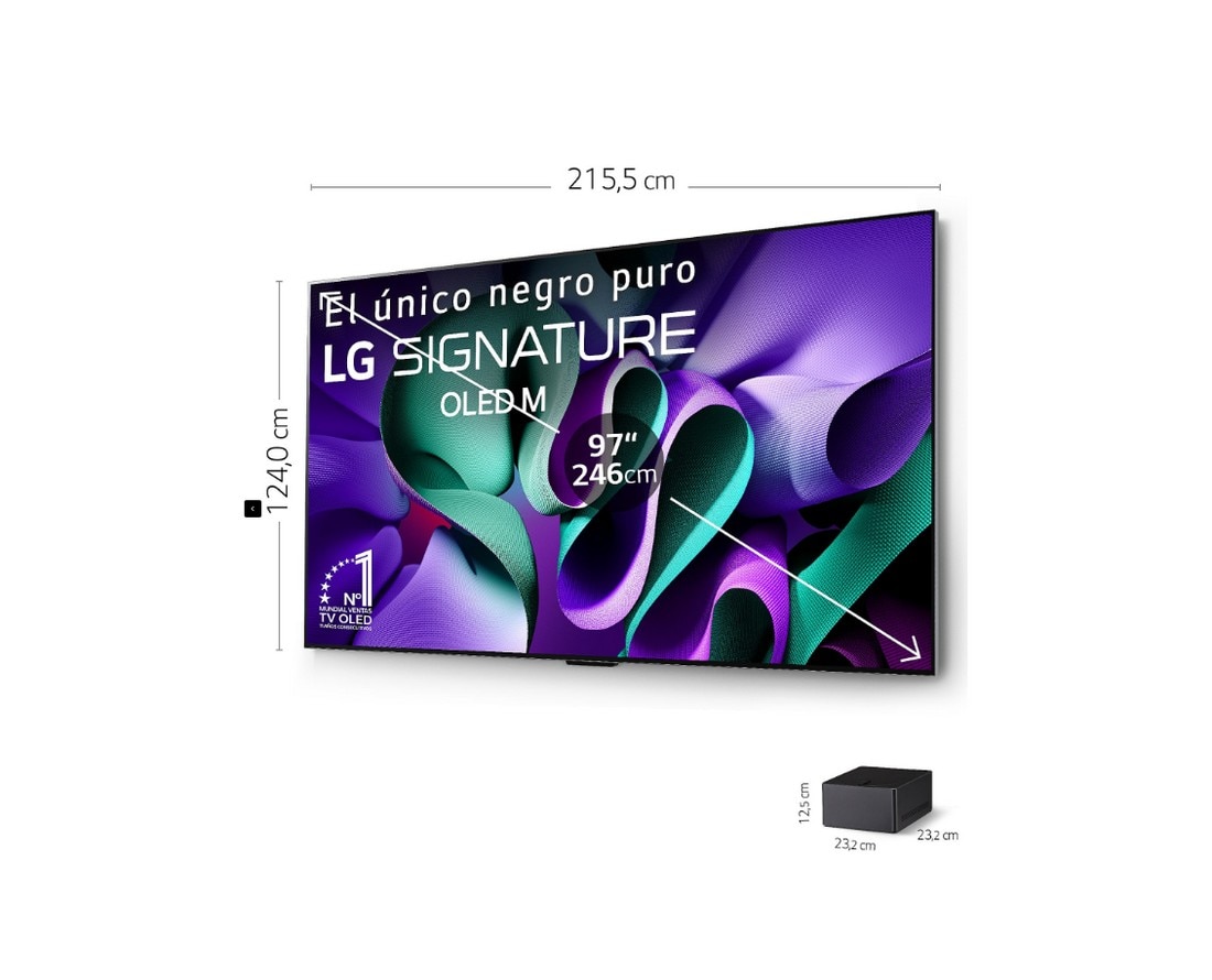 TV OLED LG 97" (245 cm) Evo 4K M4 OLED97M49LA Dolby Vision / HDR10 Pro / HLG Preto / Prata-4