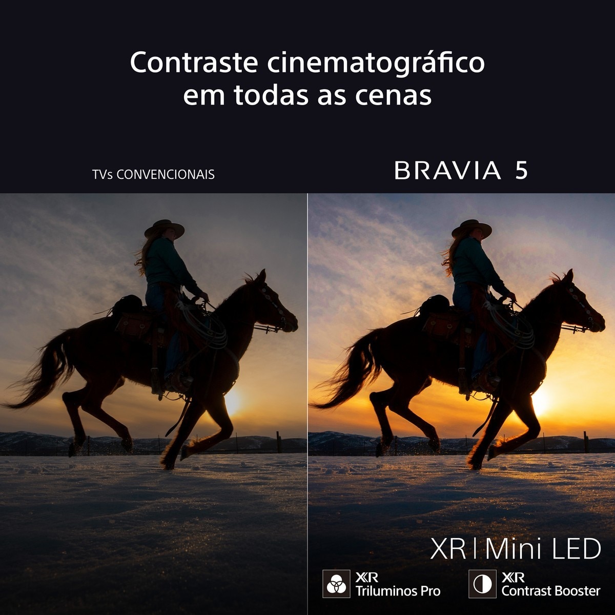 TV MiniLED 98'' (248 cm) Sony Bravia 5 K98XR55BP MiniLED 4K HDR, Google TV, Procesador AI XR, Acoustic MultiAudio. Dolby Vision, Dolby Atmos, Game 5