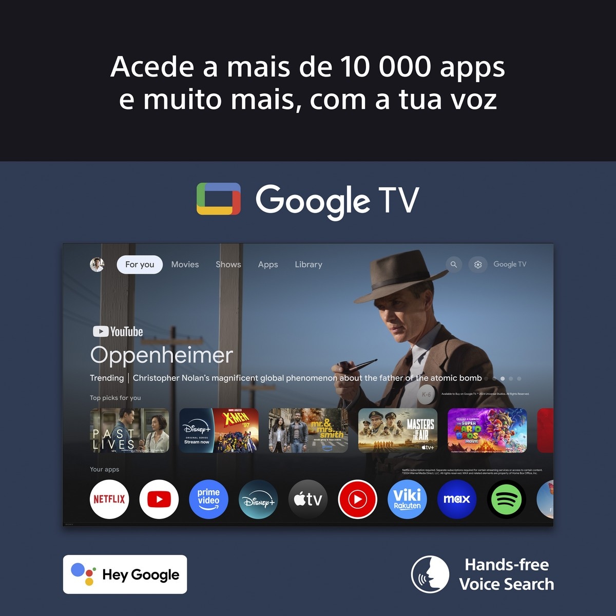 TV QD-OLED Sony (65") Bravia 8 II QD-OLED UHD 4K K-65XR8M2, 164cm, Google TV, Procesador AI XR, Acoustic Surface Audio, Dolby Vision, Dolby Atmos 12