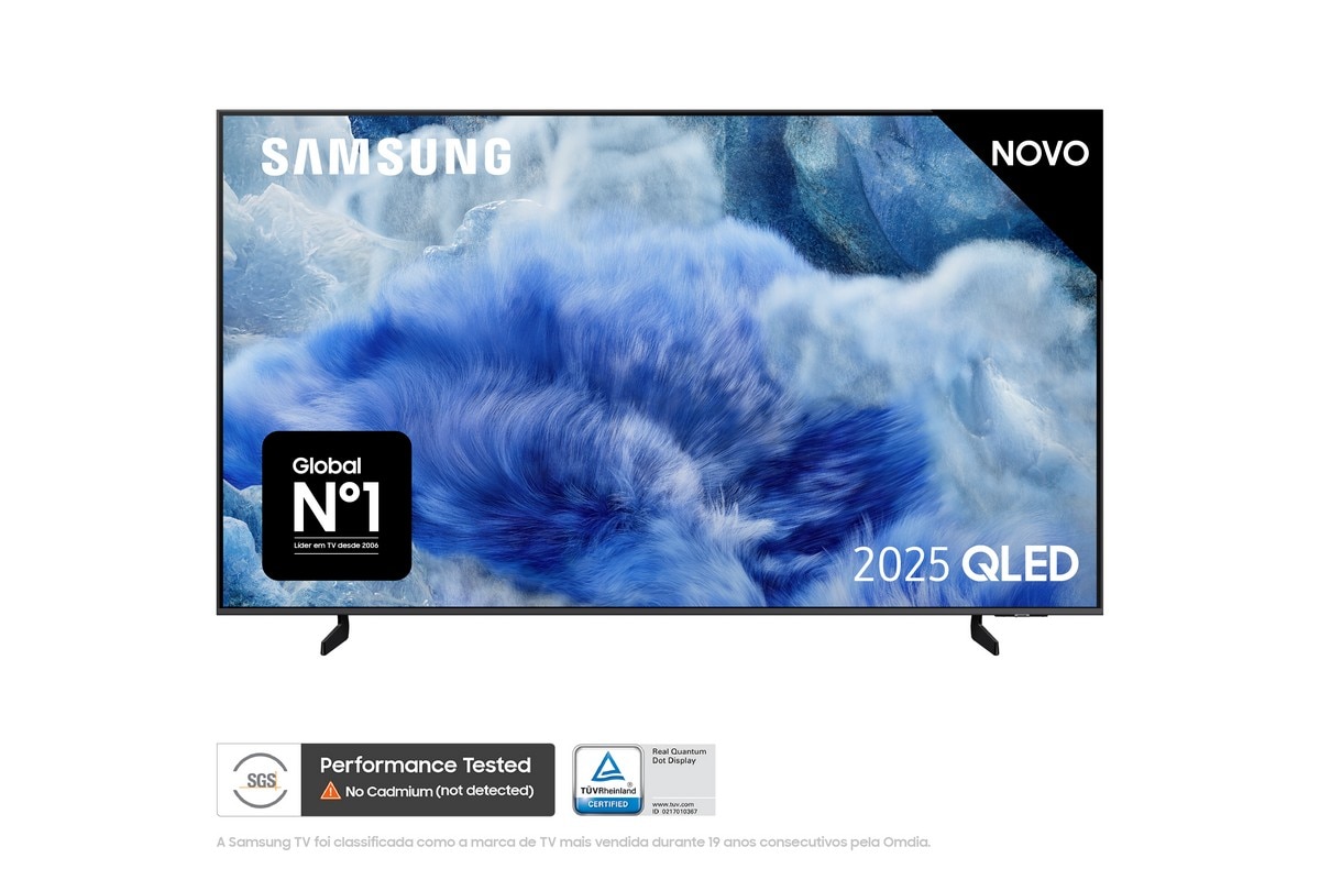 TV QLED 85" (214 cm Samsung) 4K TQ85Q8FAAUXXC Vision AI Smart TV Cinzento-2