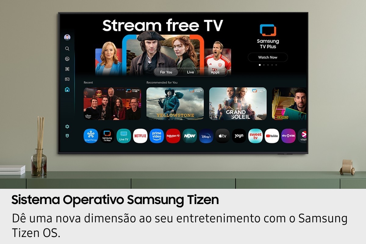 TV QLED 85" (214 cm Samsung) 4K TQ85Q8FAAUXXC Vision AI Smart TV Cinzento-6