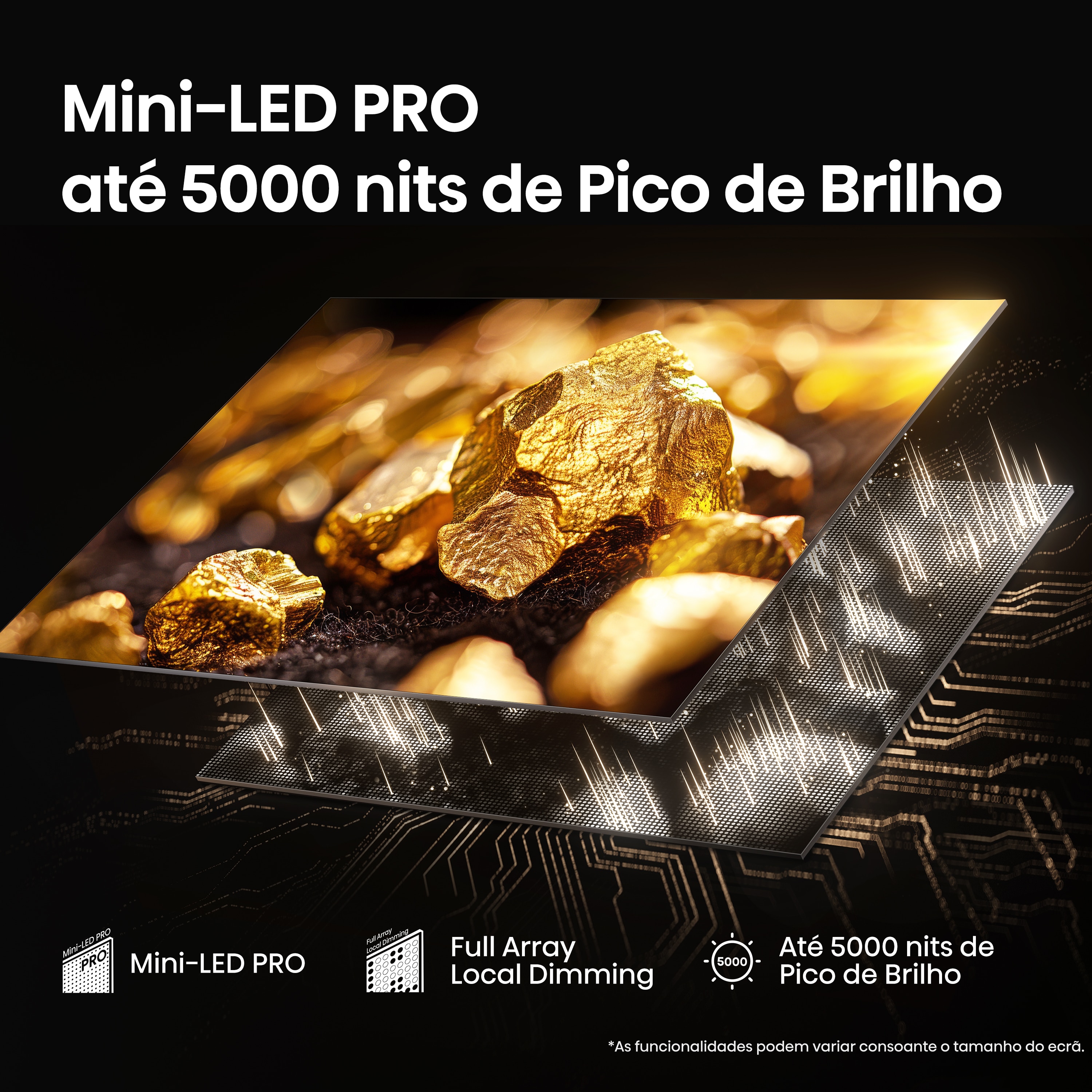 TV Mini LED 75" (189 cm) Hisense 75U8Q, UHD 4K, Smart TV Alumínio/Cinzento-carvão-4