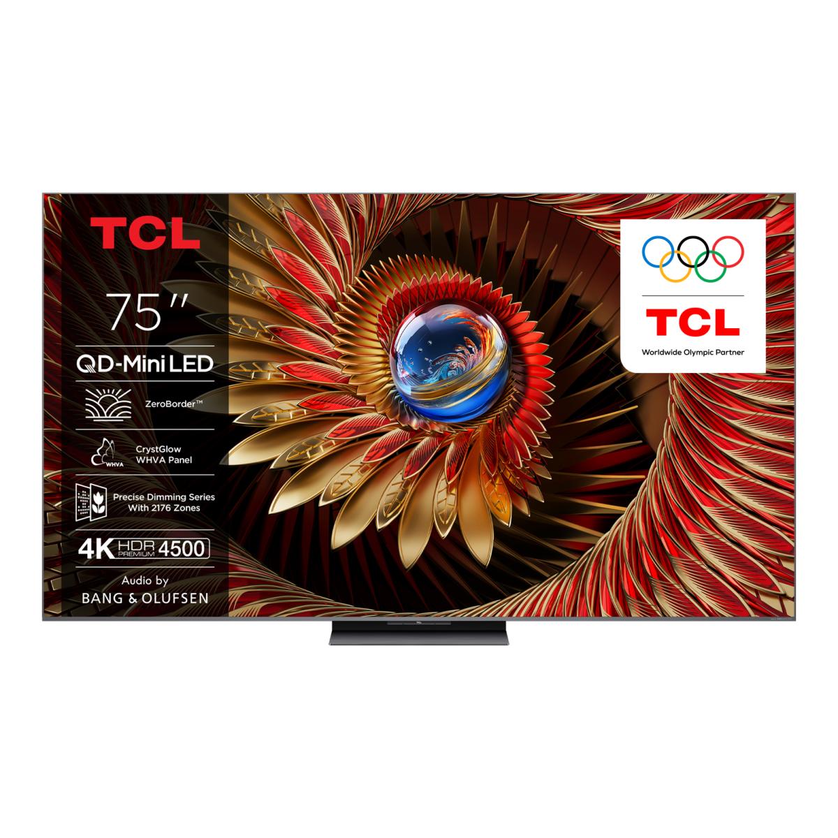 Imagem 0 de TV QD?Mini LED 190,5 cm (75”) TCL 75C8K, 4K HDR Premium 4500, ZeroBorder, Smart TV Google TV, Controlo por Voz