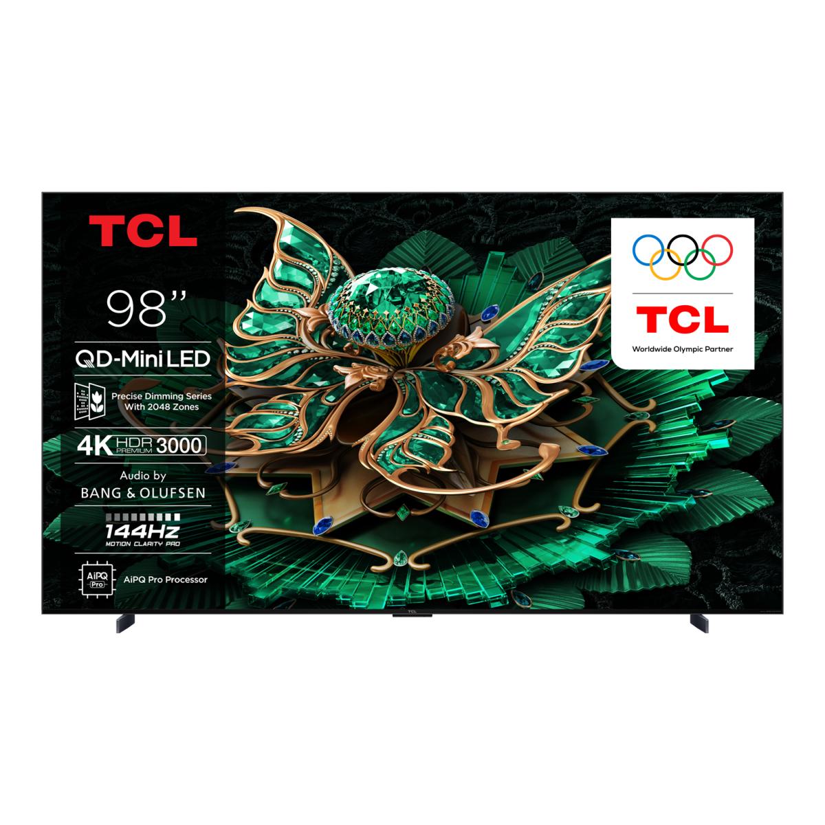 Imagem 0 de TV QD?Mini LED 248,9 cm (98") TCL 98C7K, 4K HDR Premium 3000, Smart TV com Google TV, Controlo por Voz