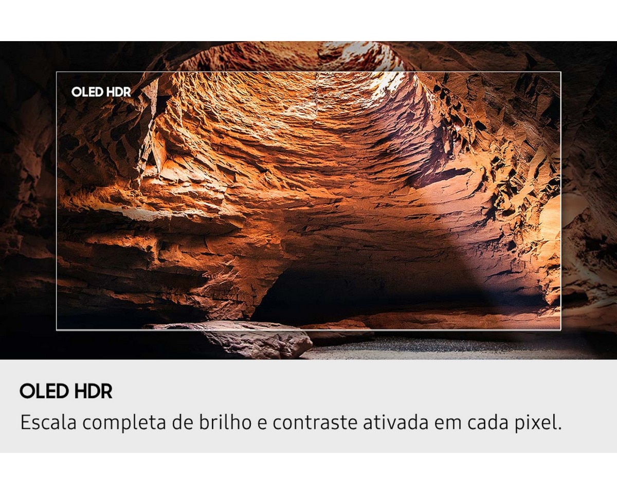 TV OLED Samsung 77" TQ77S90FAEXXC com 4K, Smart TV Preto-6