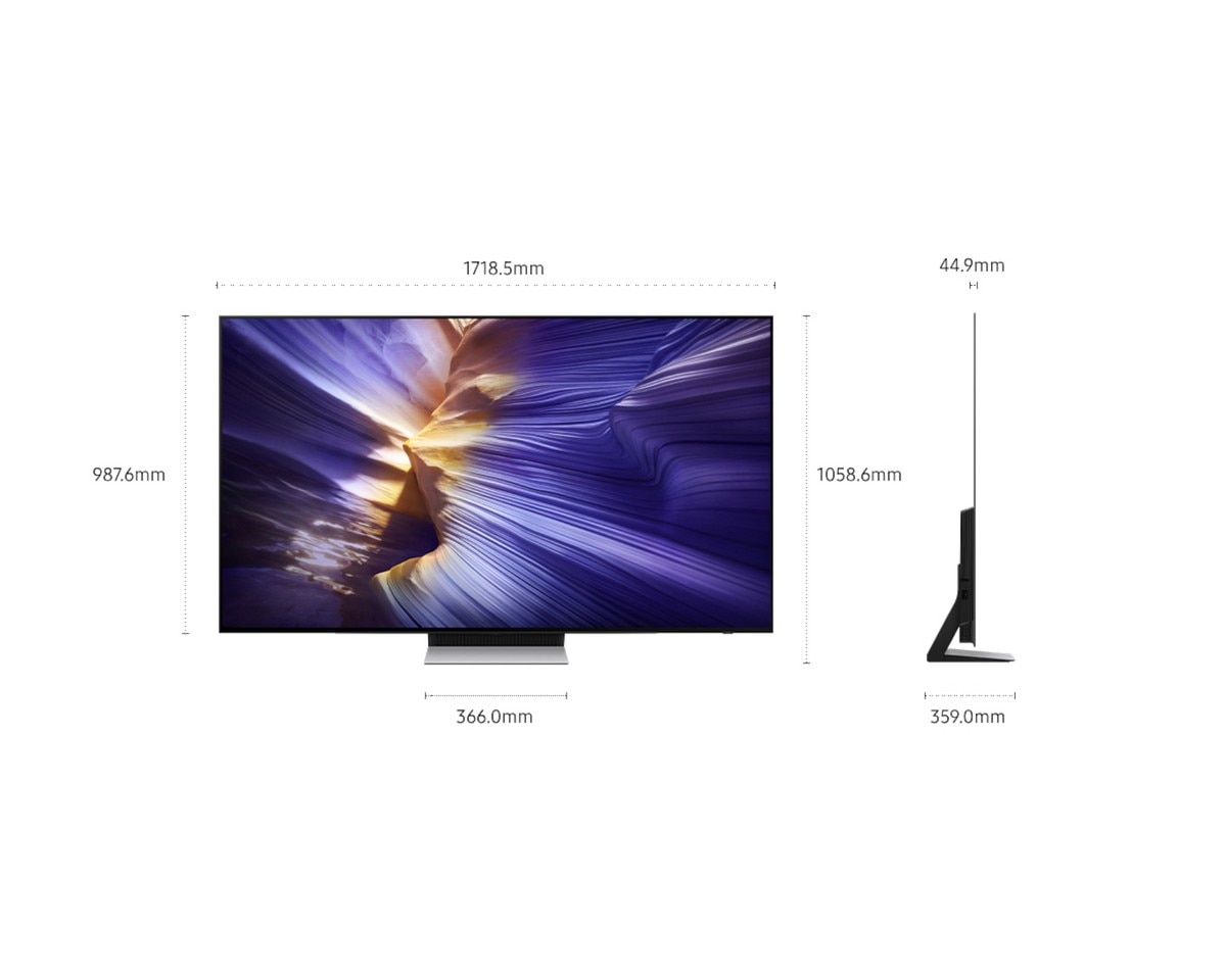TV OLED Samsung 77" TQ77S90FAEXXC com 4K, Smart TV Preto-7
