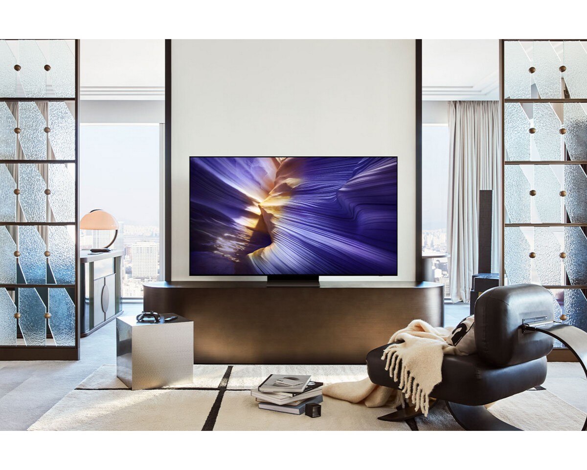 TV OLED Samsung 77" TQ77S90FAEXXC com 4K, Smart TV Preto-8