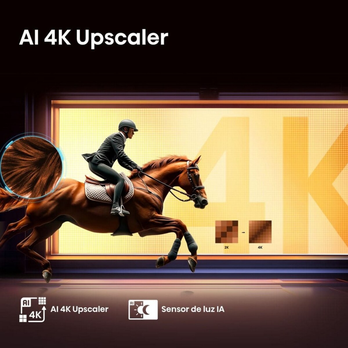 TV LED 75'' Hisense Série A6Q Smart 4K 75A6Q com Dolby Vision Preto-4