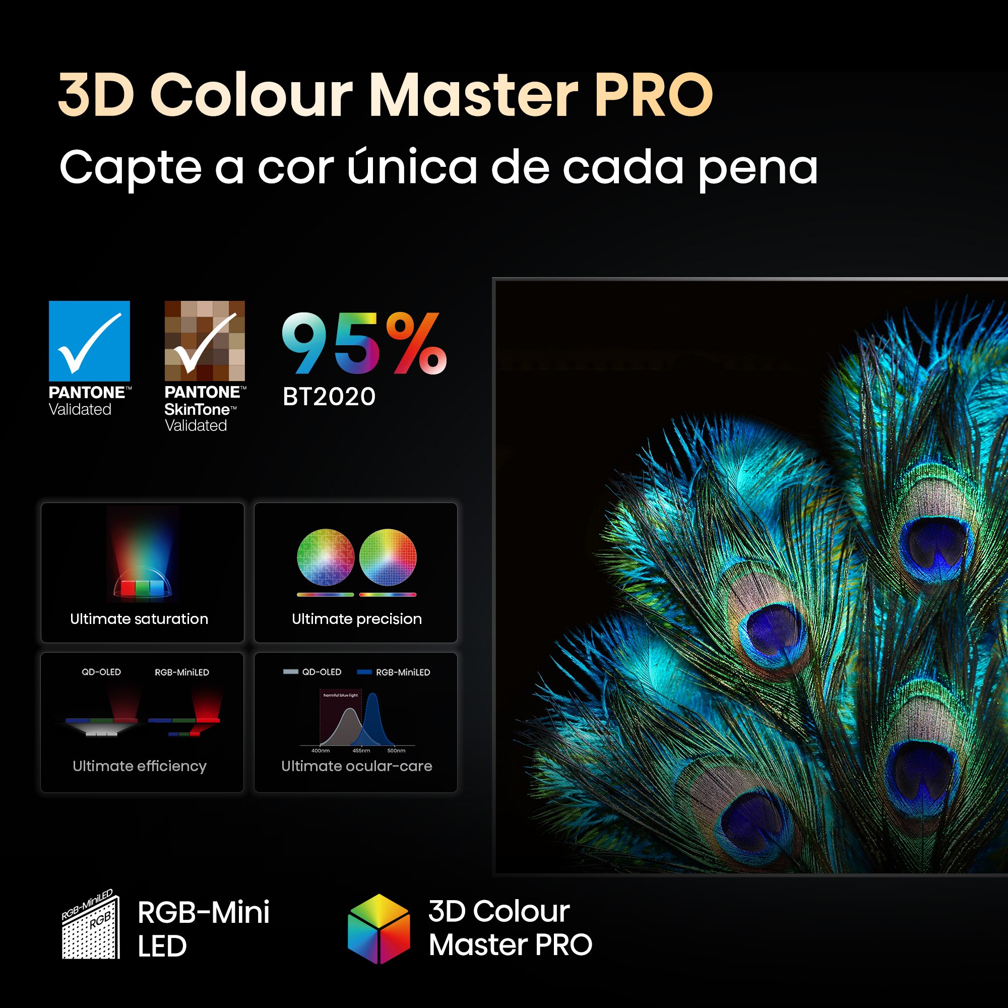 TV Mini LED RGB 100" (253 cm) Hisense 100UXQ, UHD 4K, Smart TV com IA Alumínio/Cinzento-carvão-7